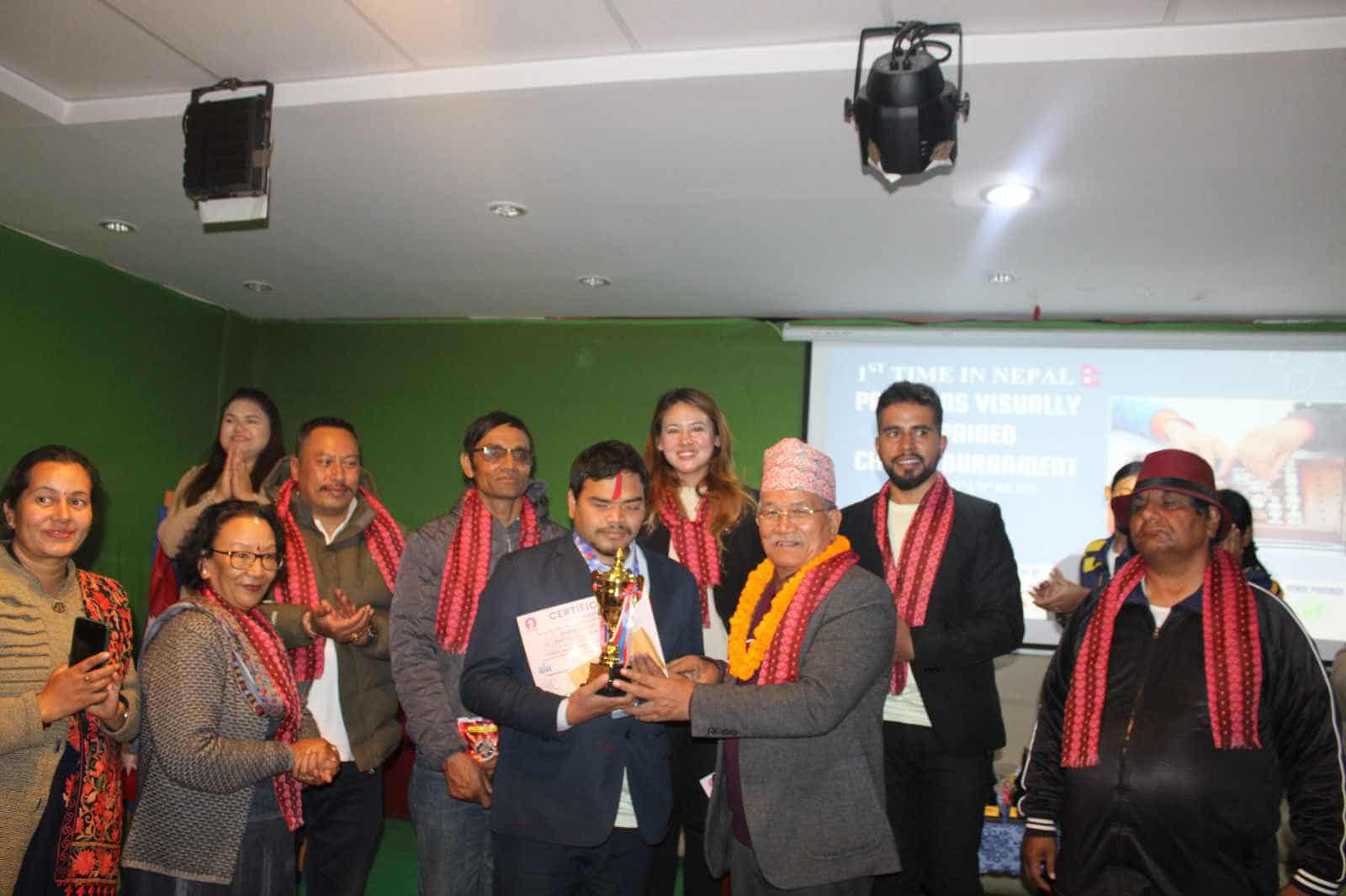 सन्देश स्याङ्वो पहिलो दृष्टिविहिन चेस च्याम्पियन